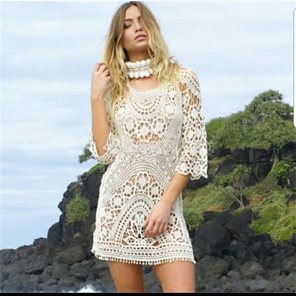 Other - Beach bikinis cover openwork lace Dress Sexy Hollo